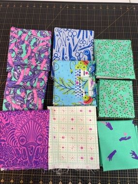 OOP Tula Pink Homemade Collection Fabric Scrap Bundle.